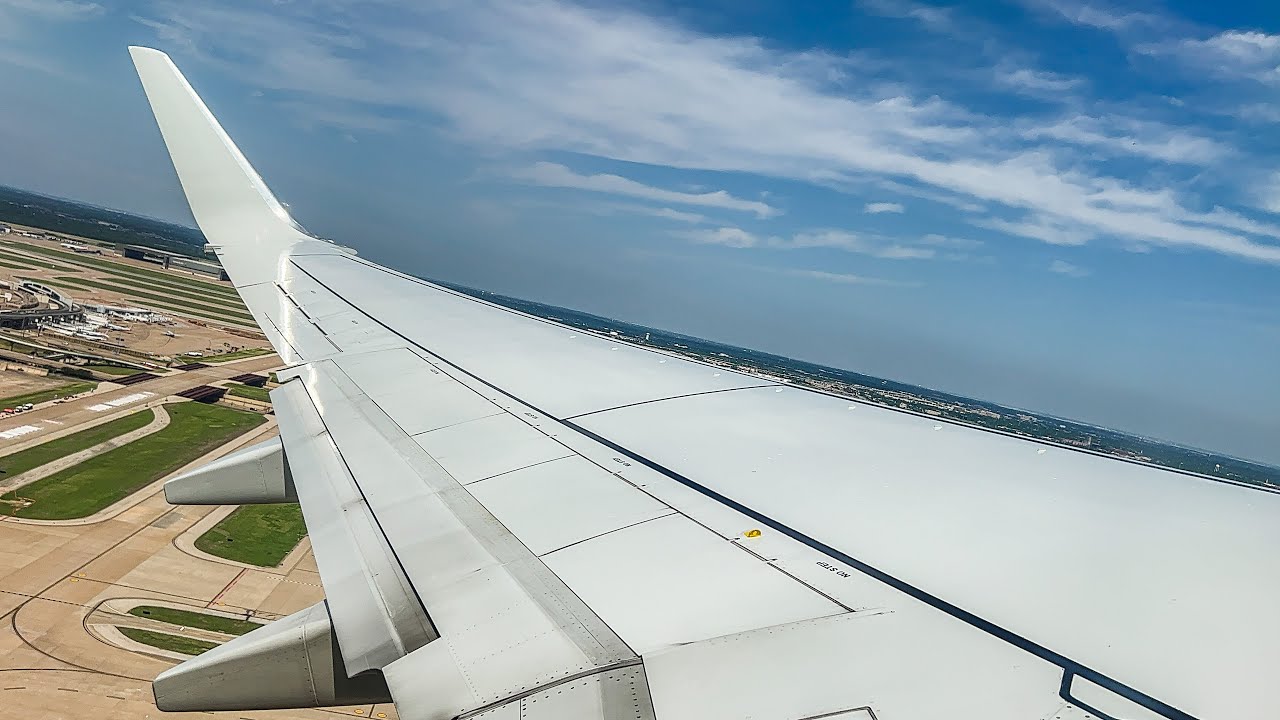 HEAVY & Long Takeoff Roll - Dallas Takeoff ~ American Airlines ~ Boeing 737-823 ~ DFW