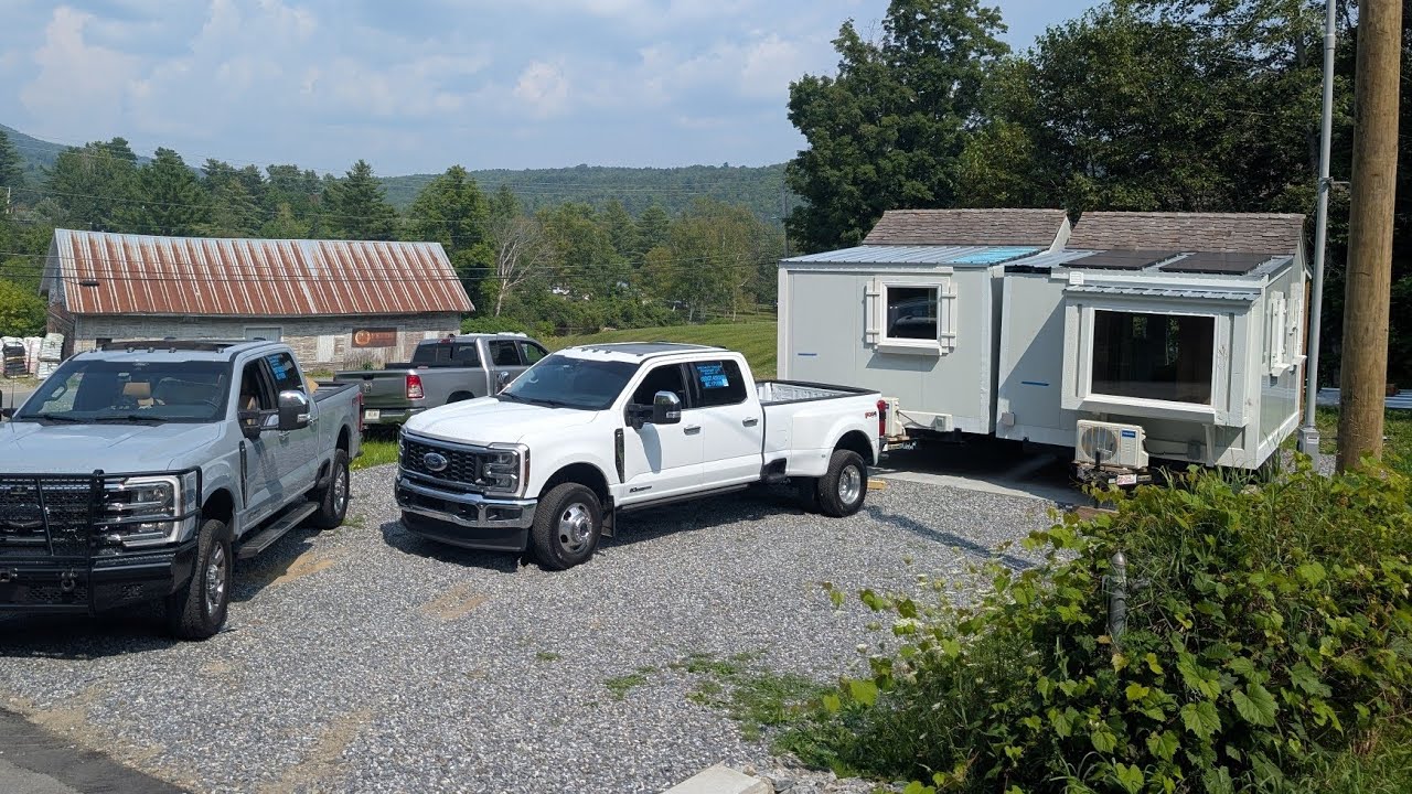 From highway to home site in style! 💨 Two beautiful Incredi Cottages delivered & placed! 