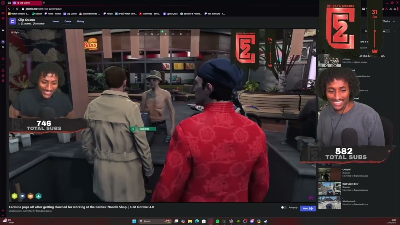 52chains Reacts to clips 1 (im too lazy to edit btw )