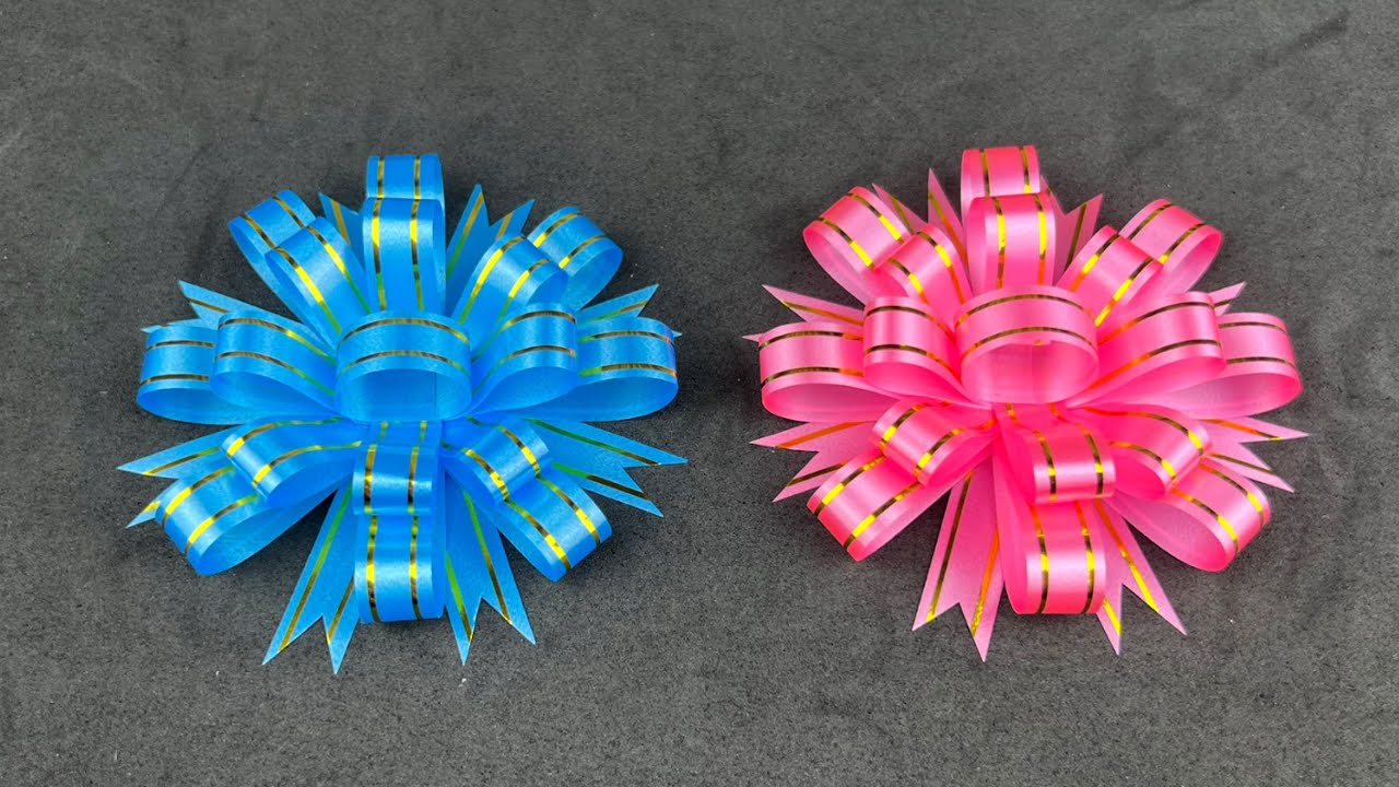 โบว์ติดกล่องของขวัญปีใหม่ | DIY Ribbon Bow