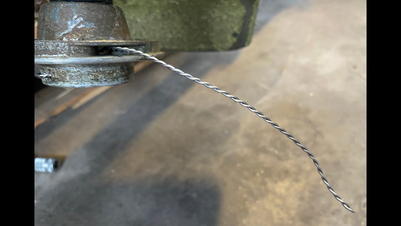 weed eater using  twisted steel wire