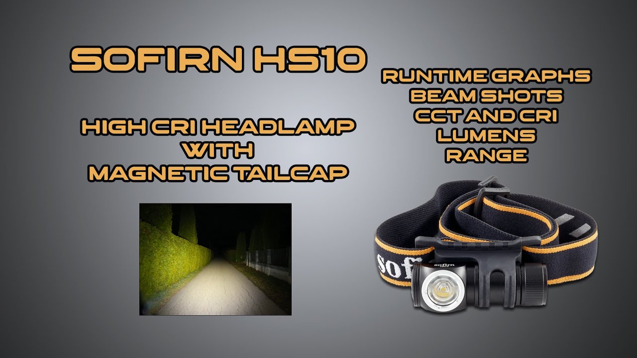 Обзор налобного фонаря Sofirn HS10 LH351D с высоким индексом цветопередачи (CRI) 1100 лм с ночным...
