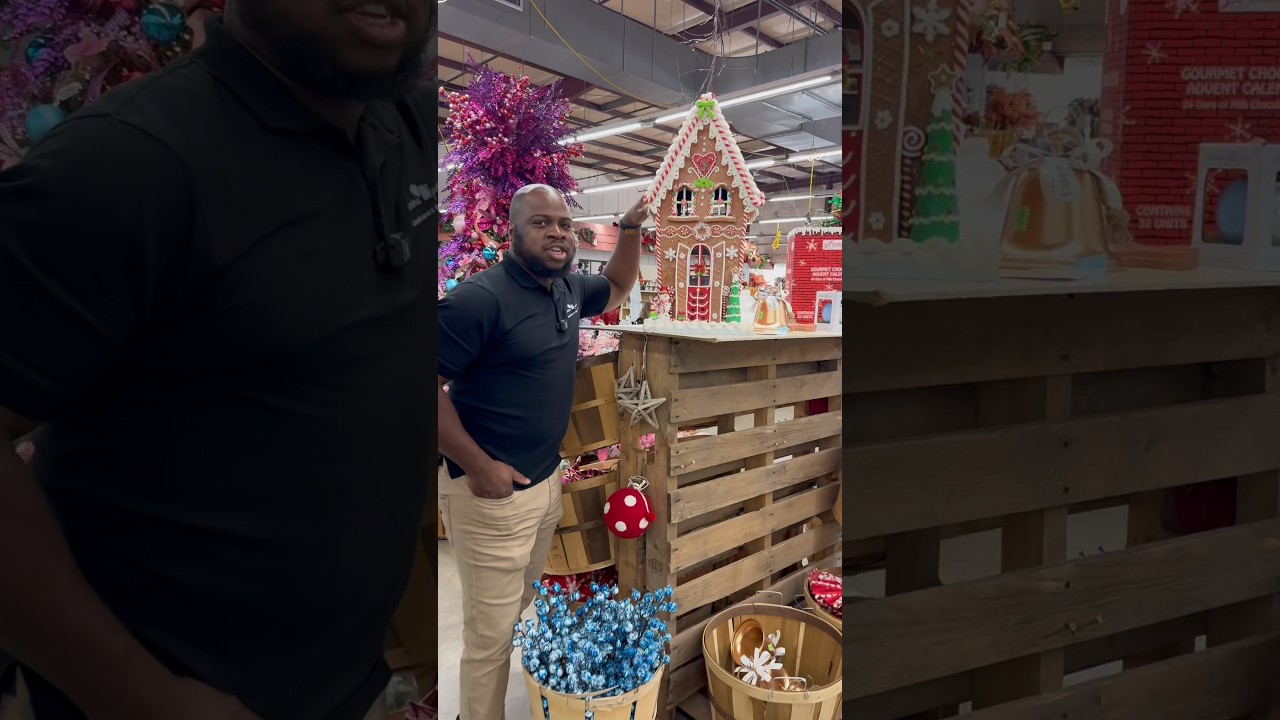 Grab this Ginger Bread House in Store today! #christmas #decor #gingerbread