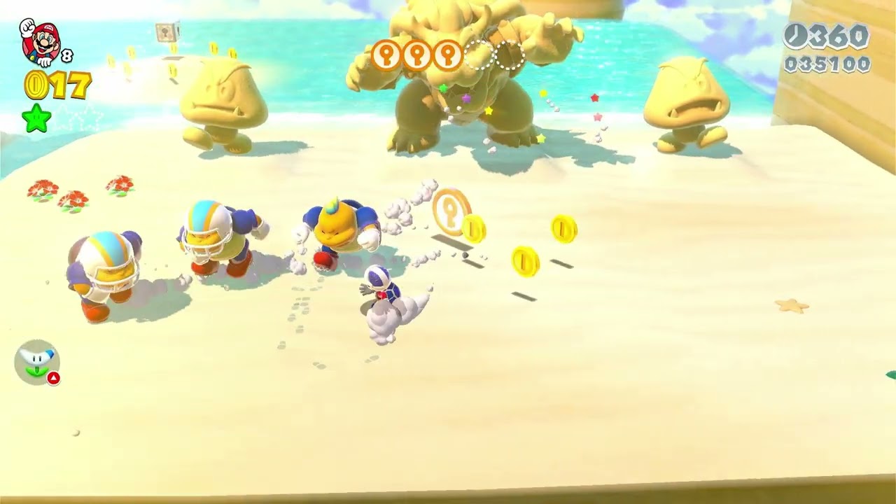 Super Mario 3D World Welt 5-1 Sonnenbrand am Tropenstrand