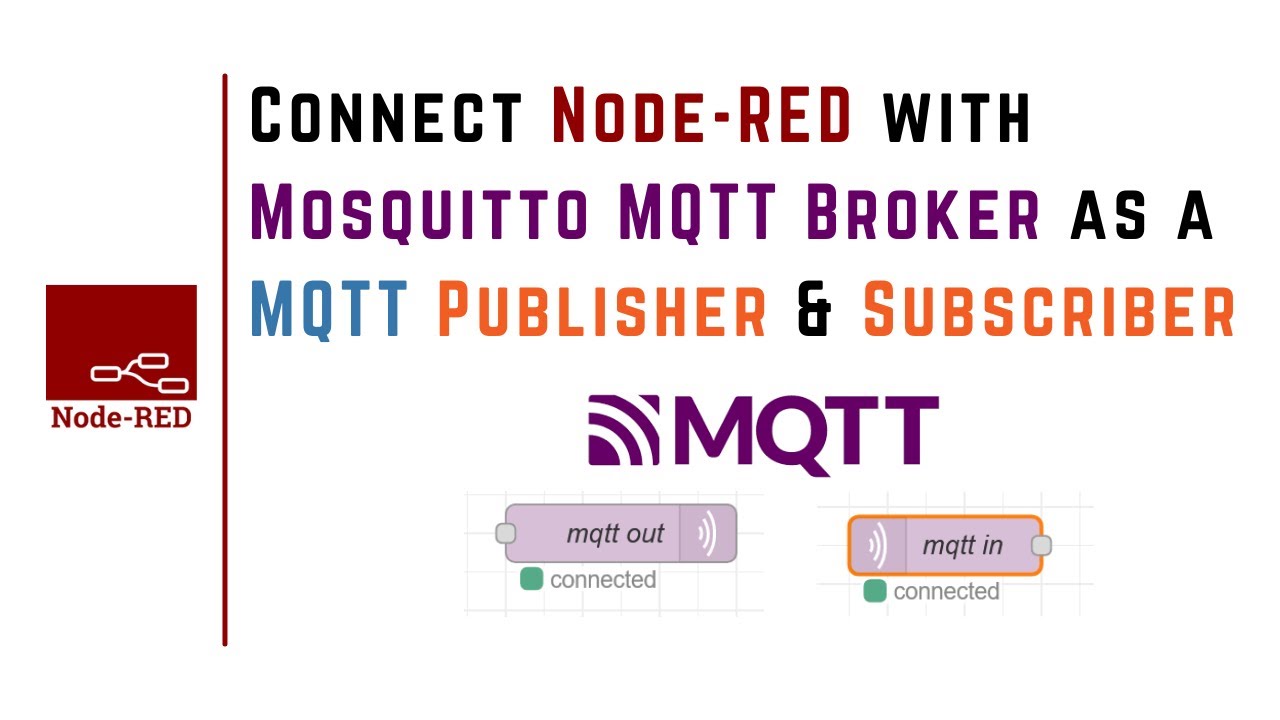 How to Connect Node RED with Mosquitto MQTT Broker as a MQTT Publisher and MQTT Subscriber | IoT |