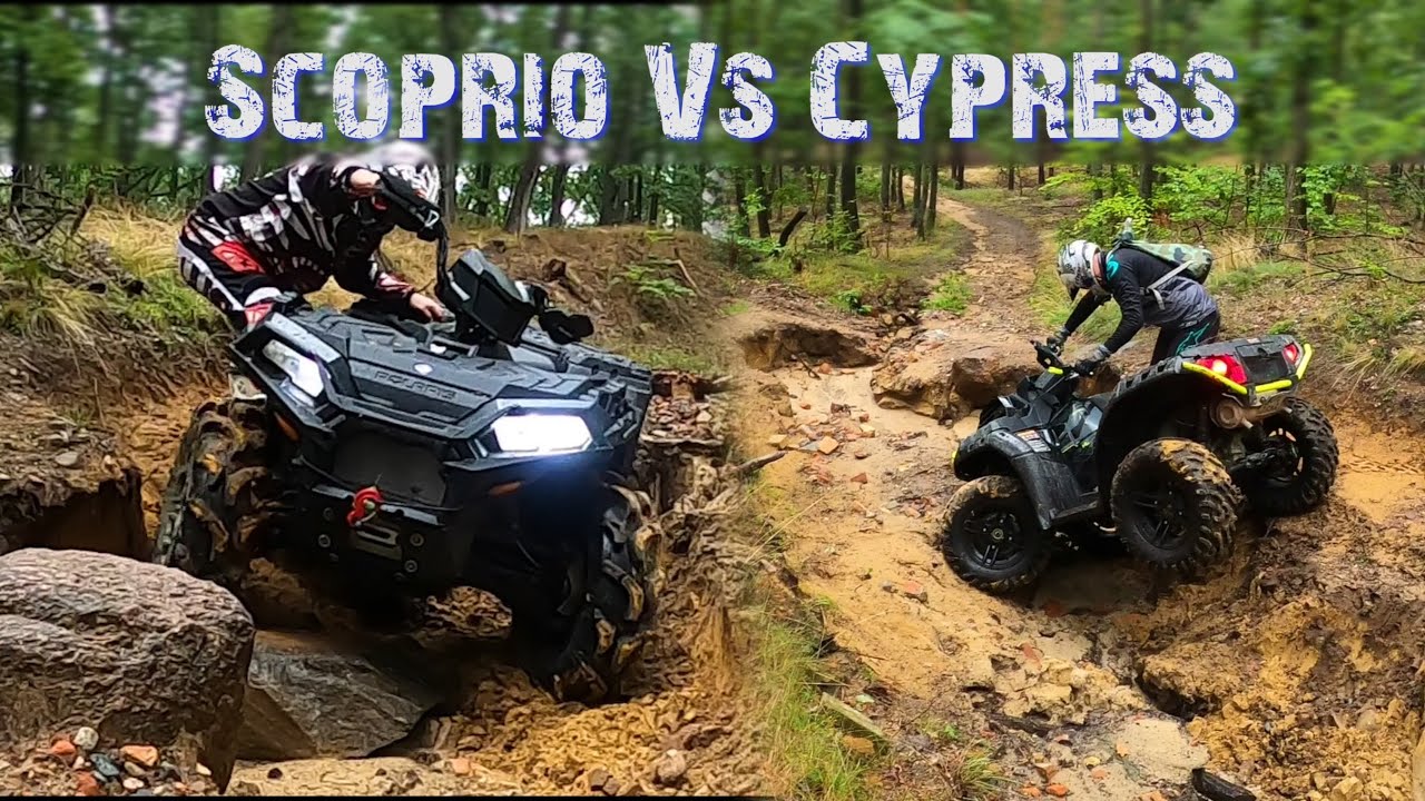Quad ATV fun riding day / Obor Cypress vs Scoprio / Polaris Sportsman Highlifter XP 1000
