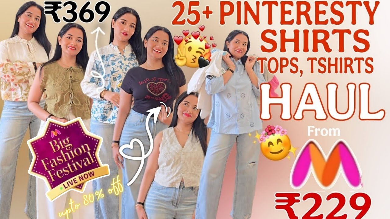 #myntrahaul *20 PINTERESTY ITEMS* Myntra BFF SALE Haul ₹227😱🔥 *TOPS, SHIRTS, TSHIRTS* Myntra Haul 