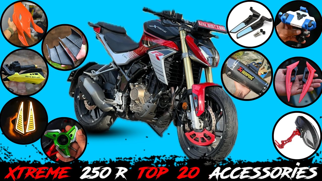 Xtreme 250r all accessories 🔥 xtreme 250r full modification | xtreme 250r mirror,lever guard,visor