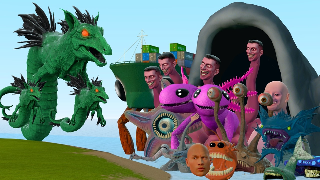 New Seahorse Sea Monster Vs All Sea Monster Creatures In Garry's Mod