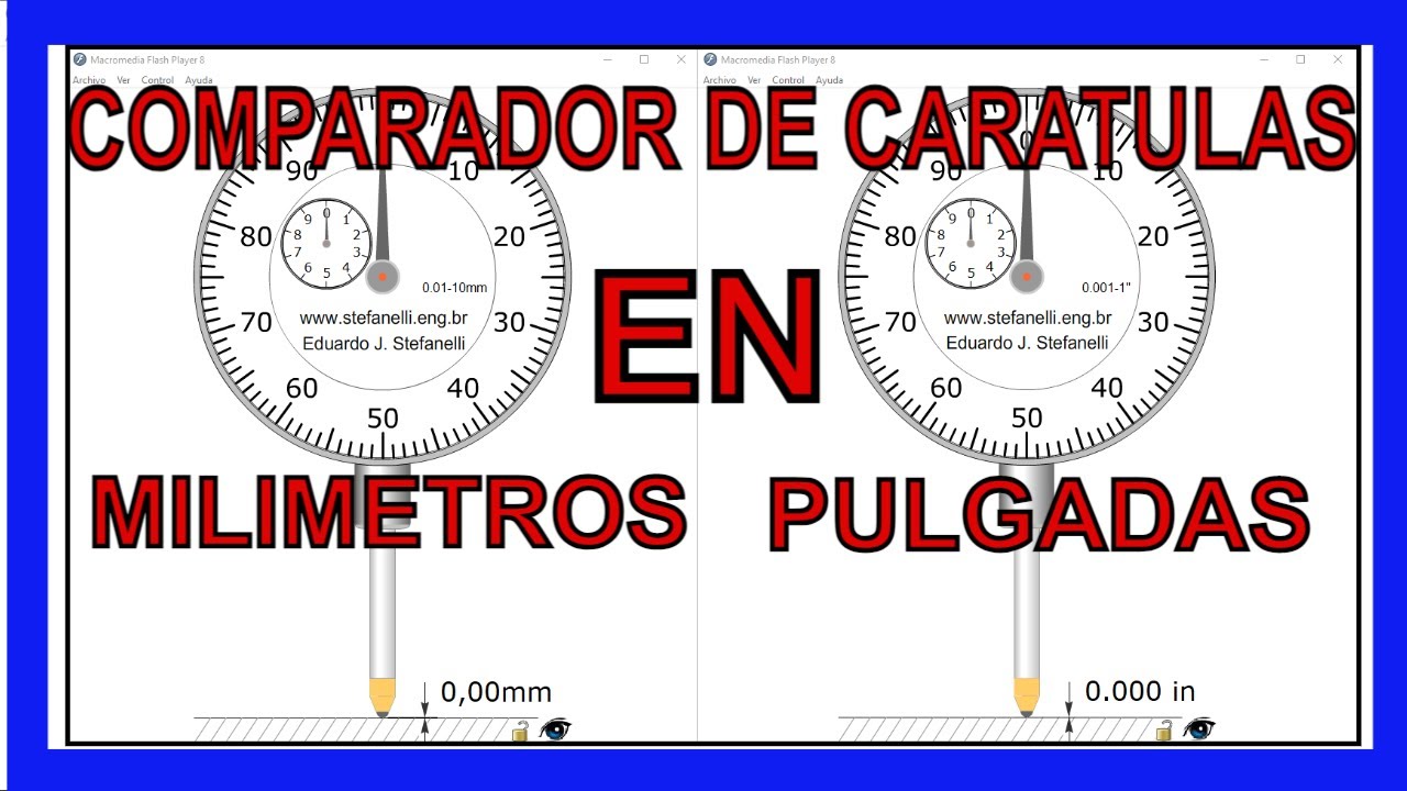 COMPARADOR DE CARATULA EN MILIMETROS Y PULGADAS