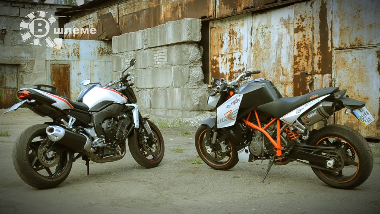 Тест: Yamaha FZ1N против KTM 990 Super Duke R - В шлеме