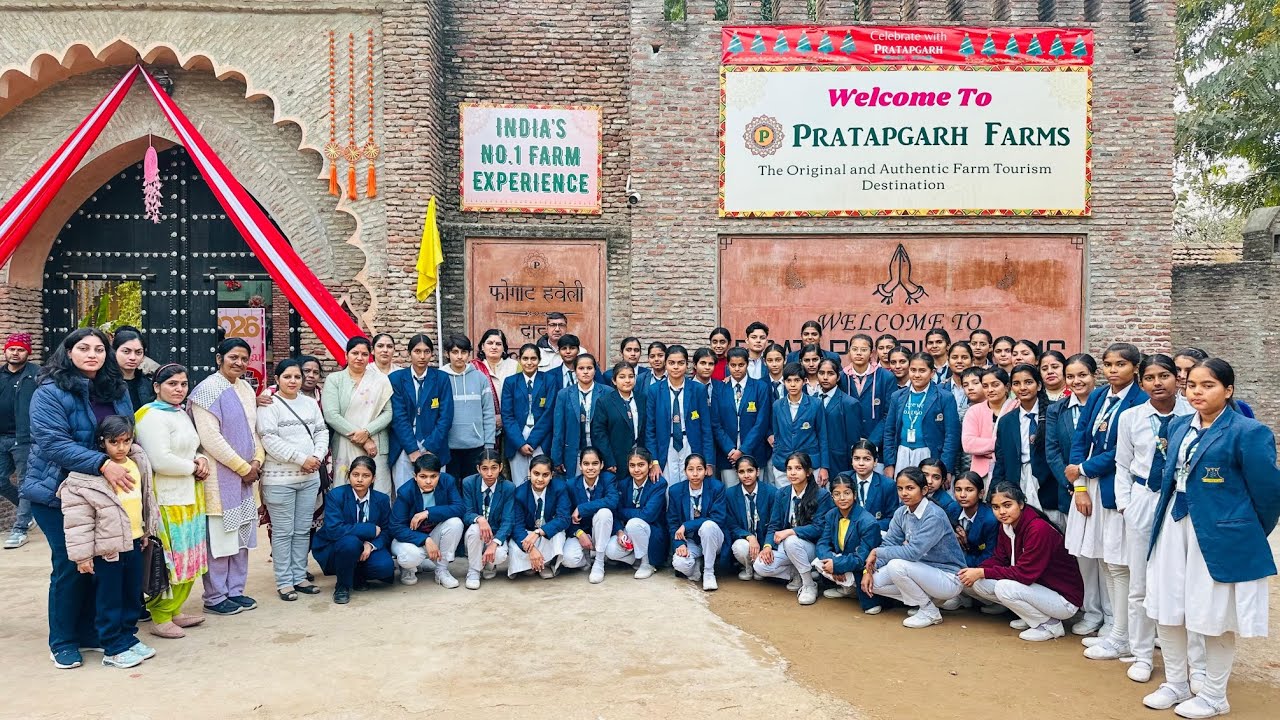 A Trip to Pratapgarh Farms CNR School Students 