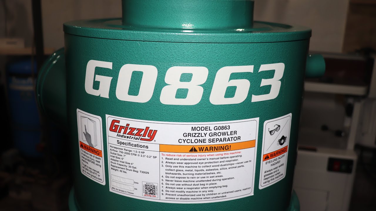 Grizzly G0863 Growler Cyclone Separator Assembly