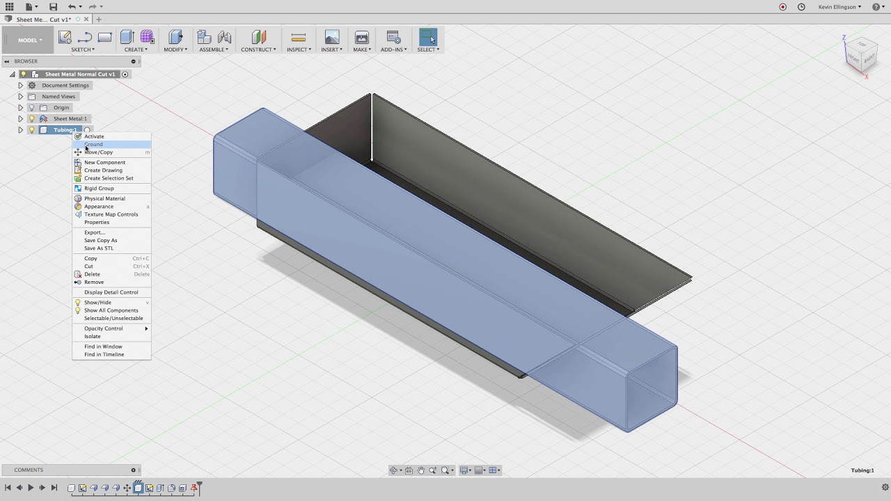 Fusion 360 - Sheet Metal Normal Cuts