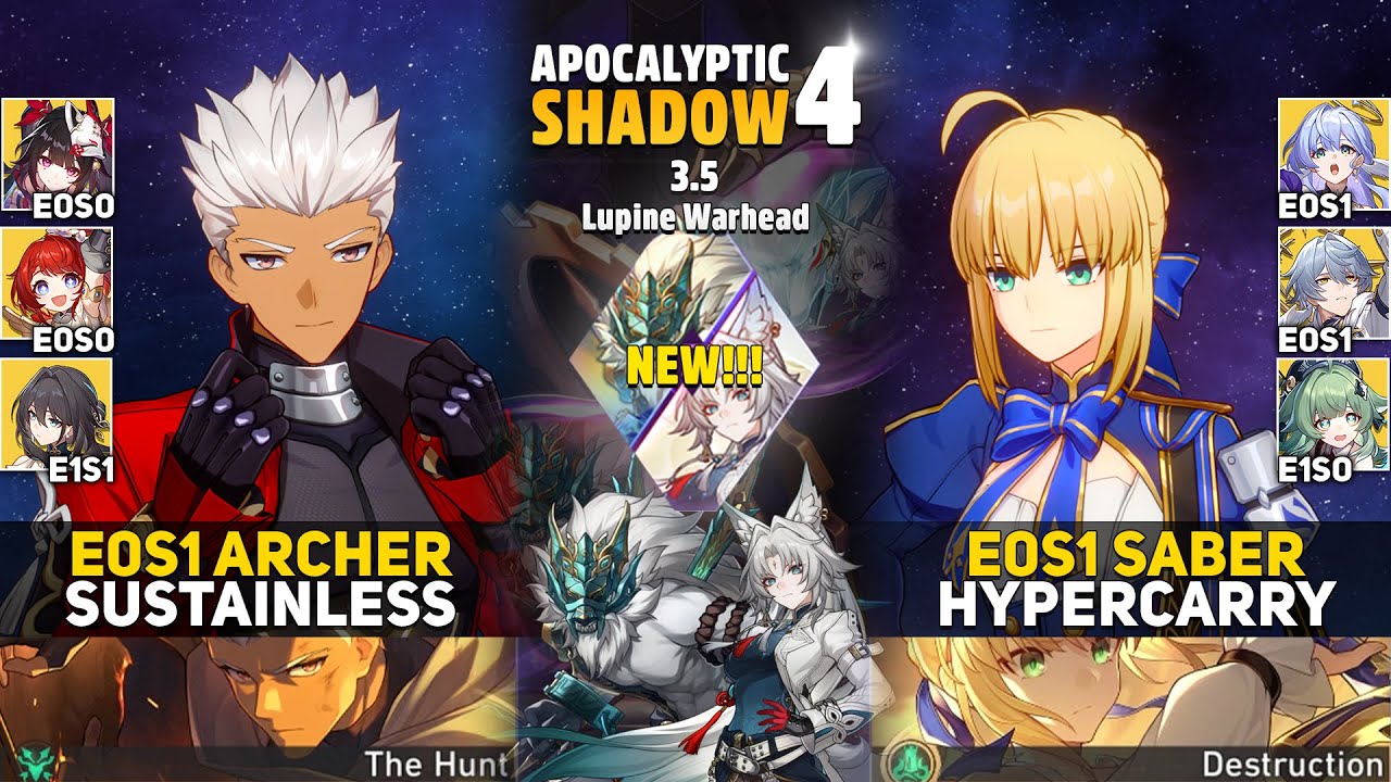 NEW Apocalyptic Shadow 4 | E0S1 Archer Sustainless & E0S1 Saber Hypercarry | Honkai: Star Rail 3.5