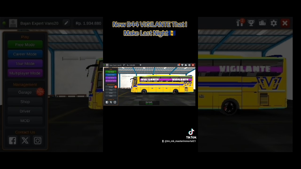 New B44 VIGILANTE Spieghtstown Van Skin #bussid