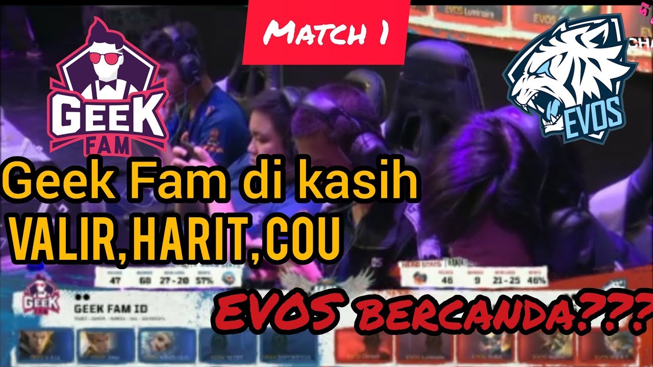 EVOS VS GEEKFAMID Match 1, MPL SEASON 4 WEEK 8