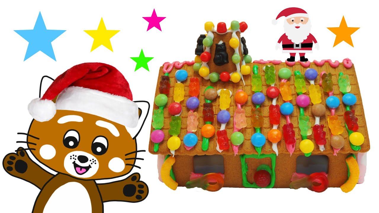 Pukkins gör ett roligt pepparkakshus med godis - Lek med oss - Pukkins jul