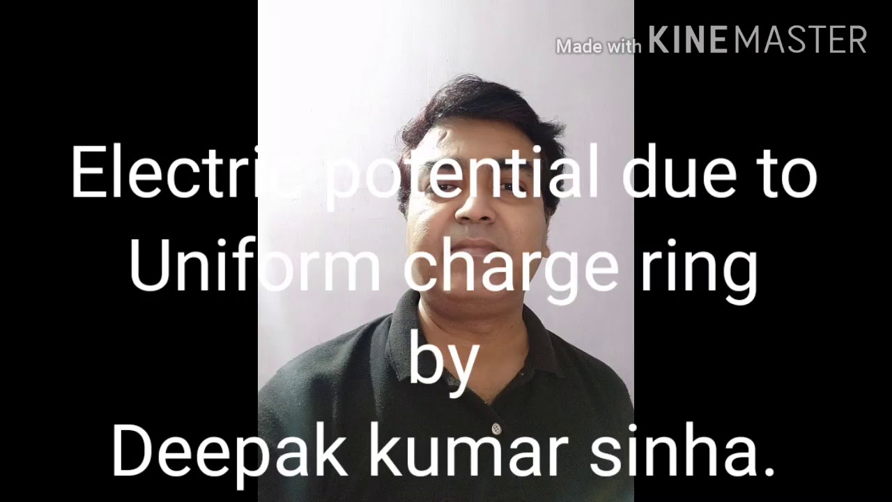 Electric potential due to uniformly charged ring.