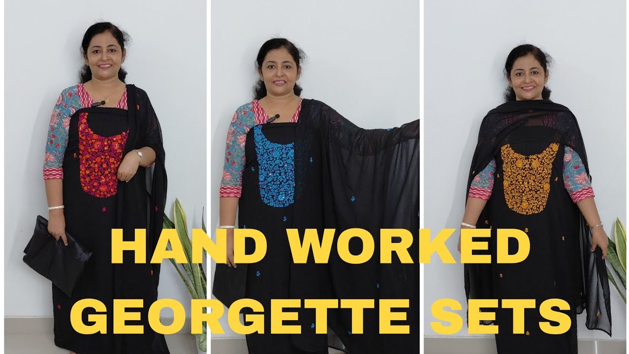 HANDWORKED GEORGETTE COLLECTIONS || FREE SHIPPING:+91 9061630106