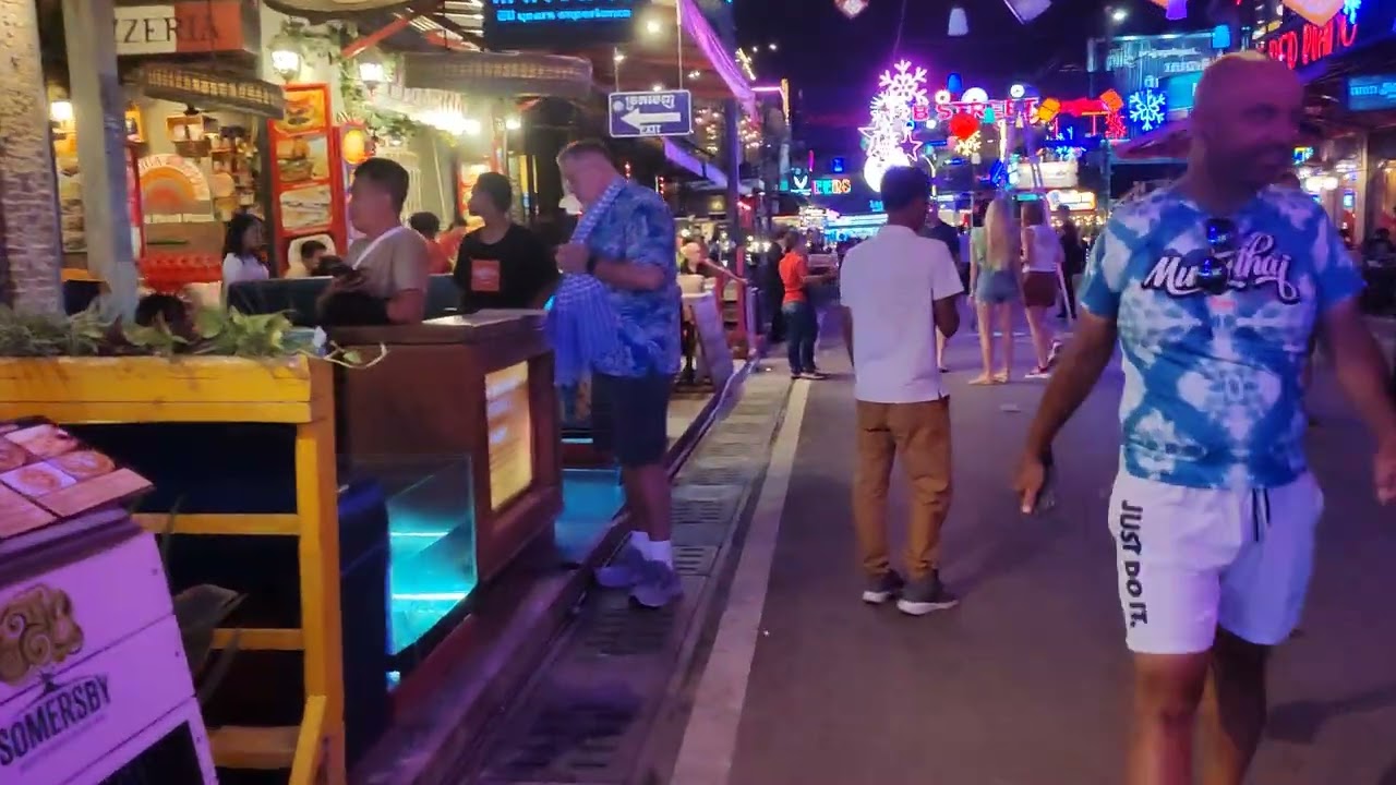 Kamboçya siem reap gece  bup Street