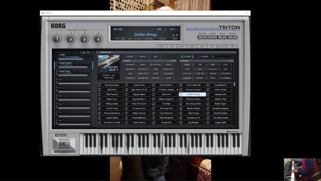 KORG TRITON- Golden Strings (Just Playing no talking!)