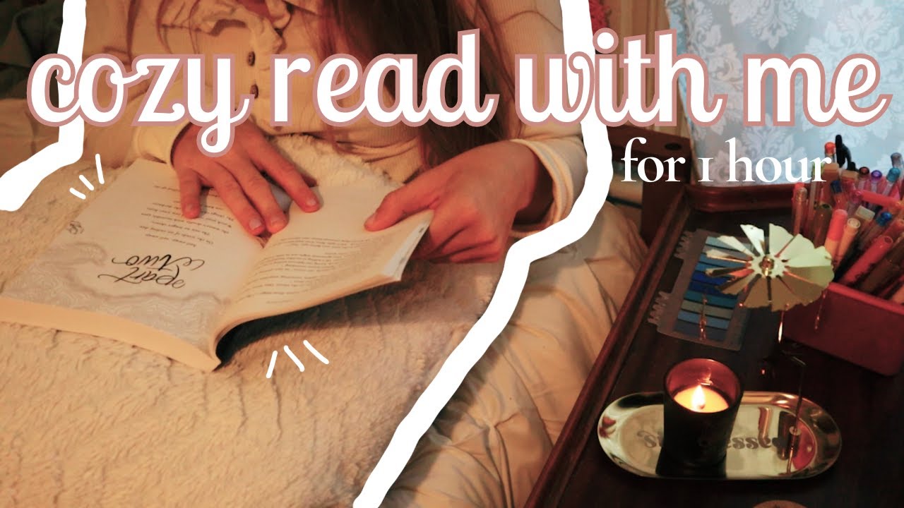 cozy real time read with me ☕️ // 1 hour with rain storm sounds, no music