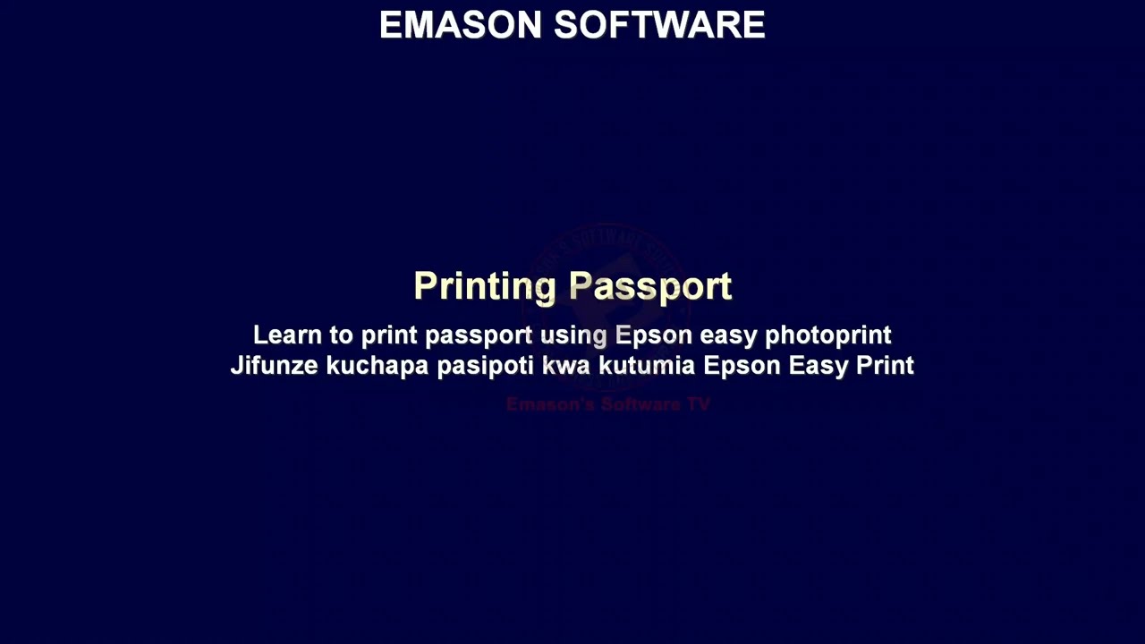JINSI YA KUPRINT PASSPORT