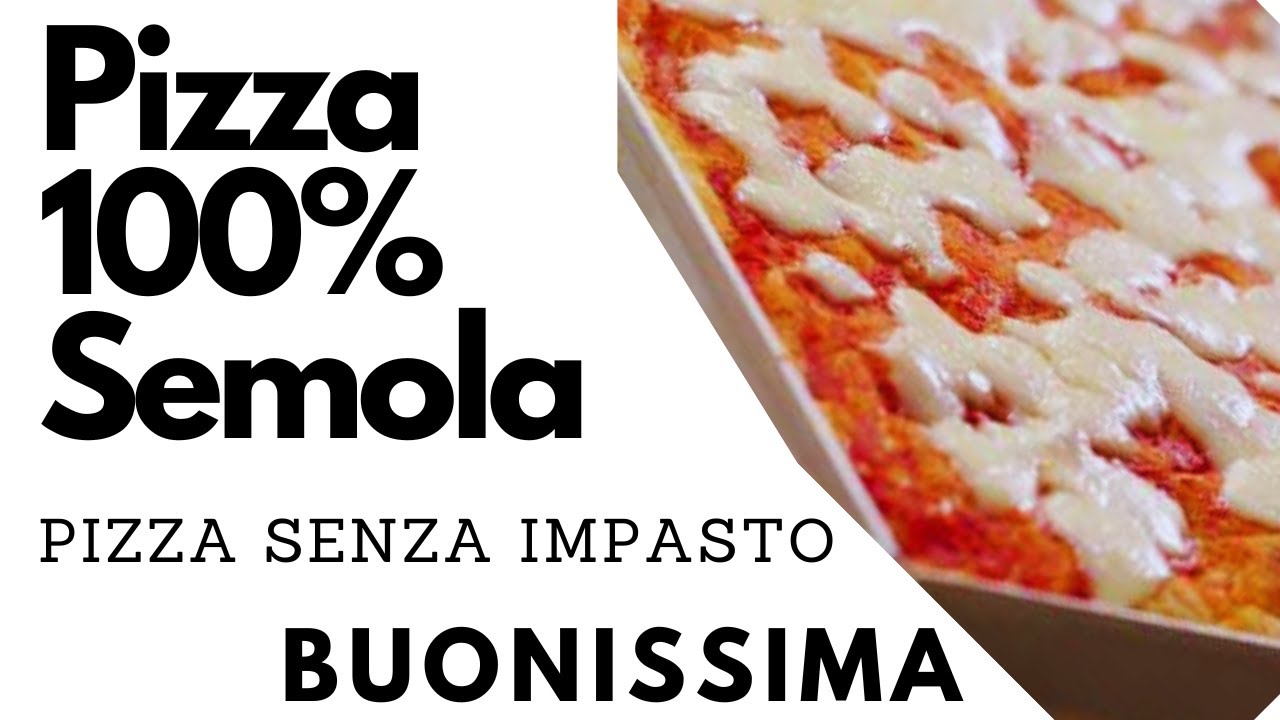 Pizza con farina di semola ricetta infallibile  SENZA IMPASTO ZERO SBATTI
