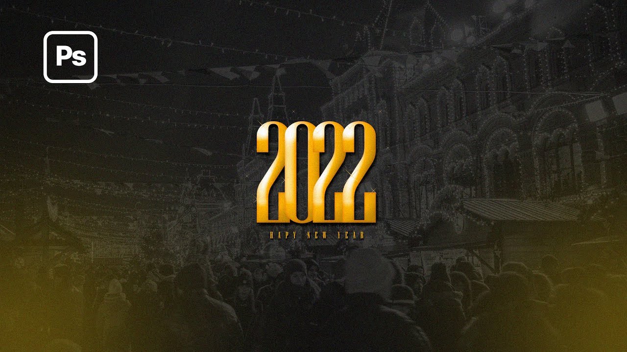 Quick Photoshop Tutorial: New Year / Gold Text Effect