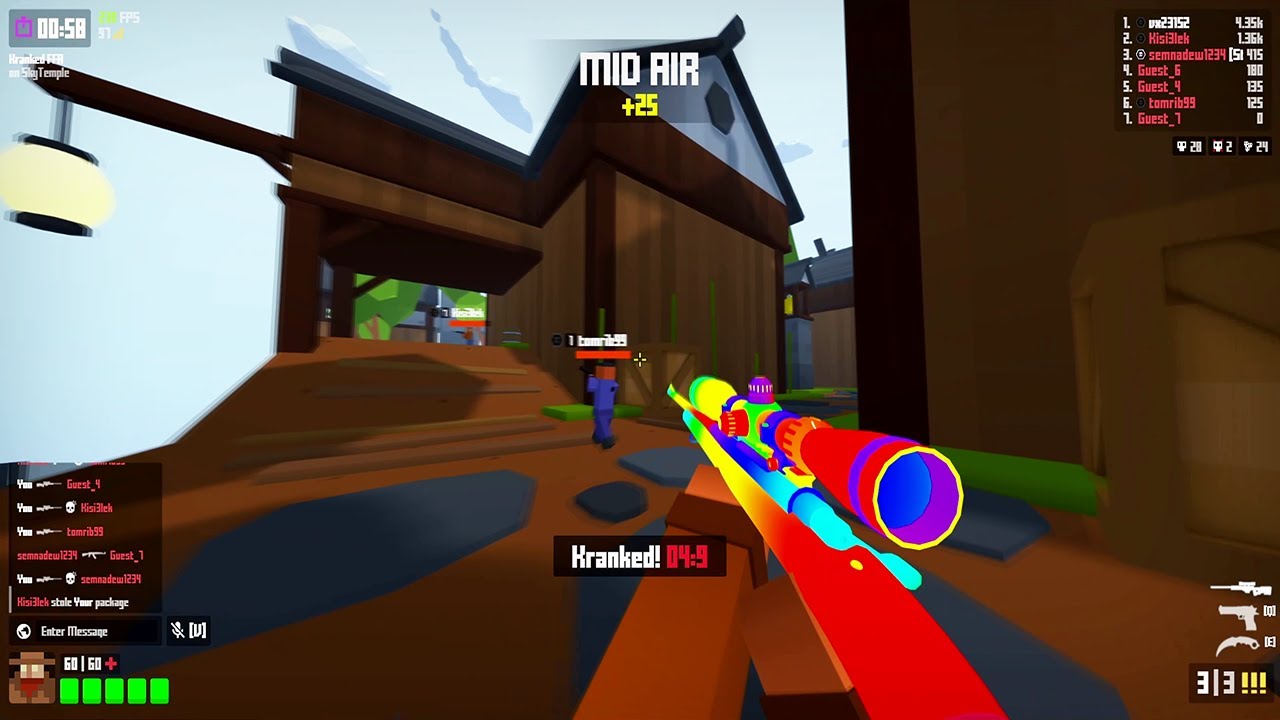 Raynb0w SNIPER NUKE GAMEPLAY KRUNKER.io