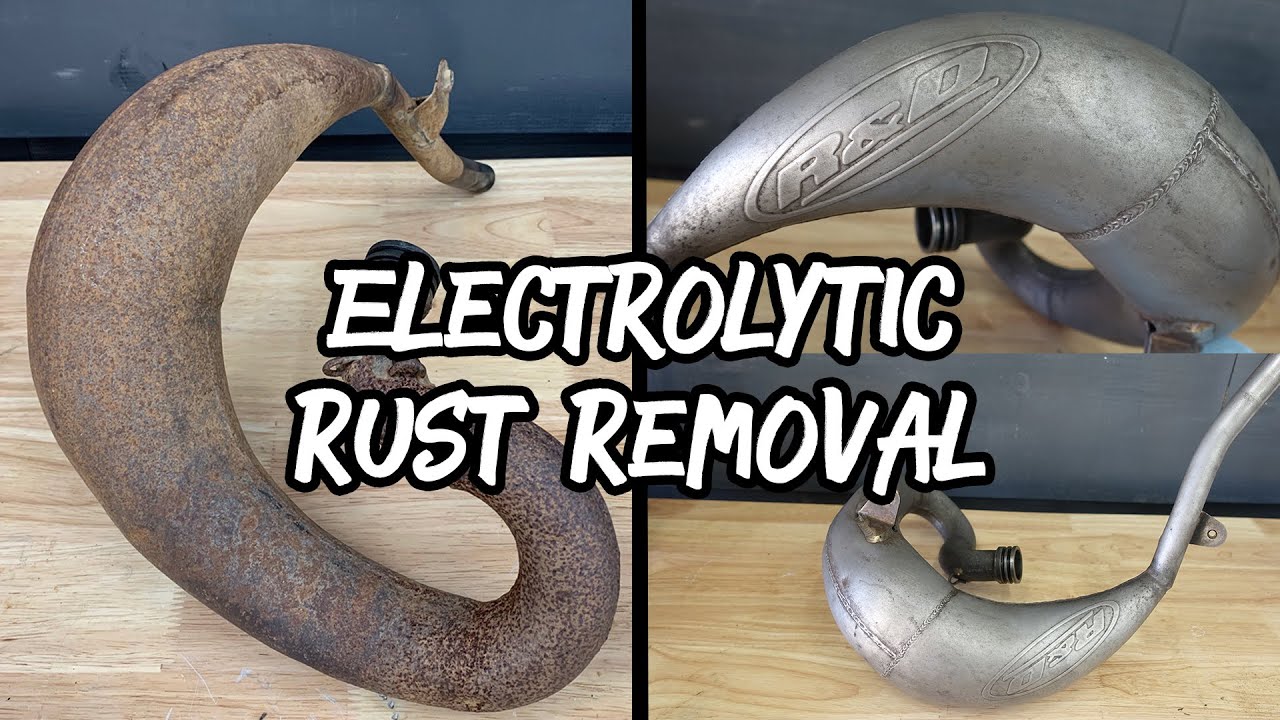 Rust Removal Using Electrolysis on a Two Stroke Expansion Chamber!