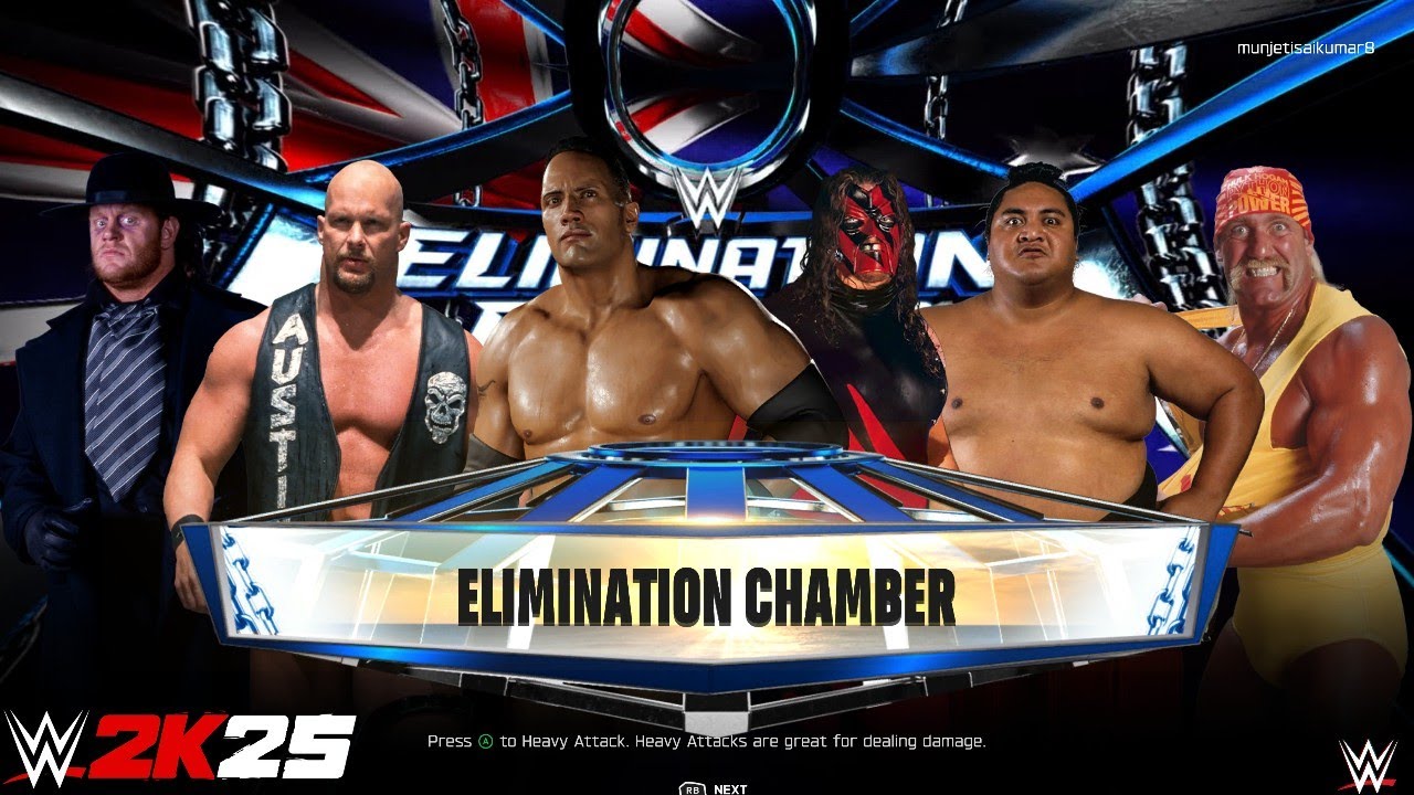 Full Match - Undertaker vs Stone Cold vs Rock vs Kane vs Yokozuna vs Hogan at Elimination Chamber