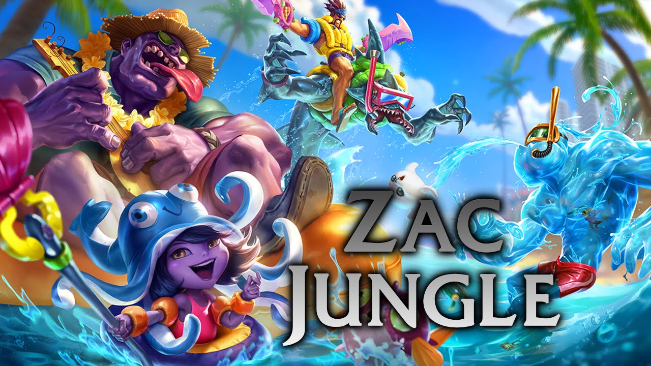 League of Legends | Pool Party Zac Jungle - Full Game with Friends!