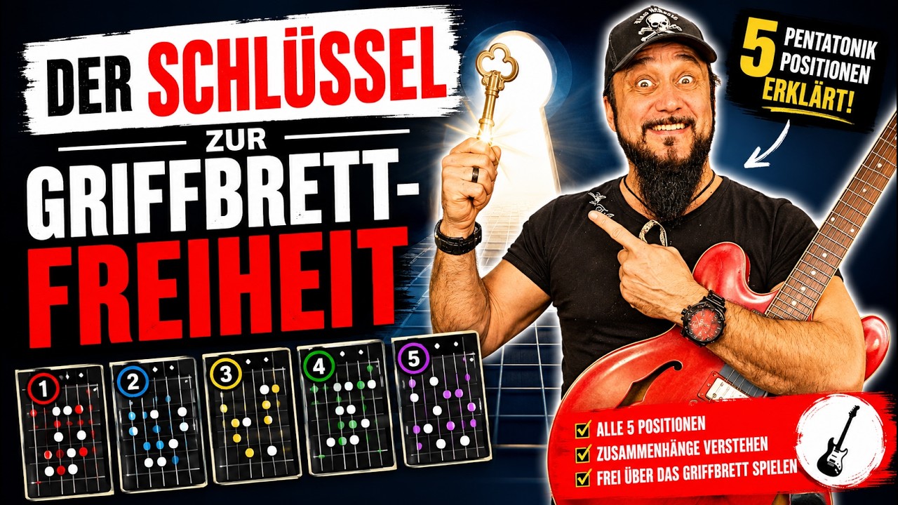 🔥Der Schlüssel zur Griffbrett-Freiheit  | Die 5 Pentatonik-Positionen erklärt🎸🤘