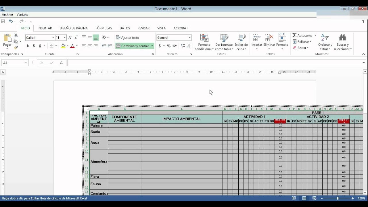 C&oacute;mo exportar una tabla de Excel a Word sin modificar su formato