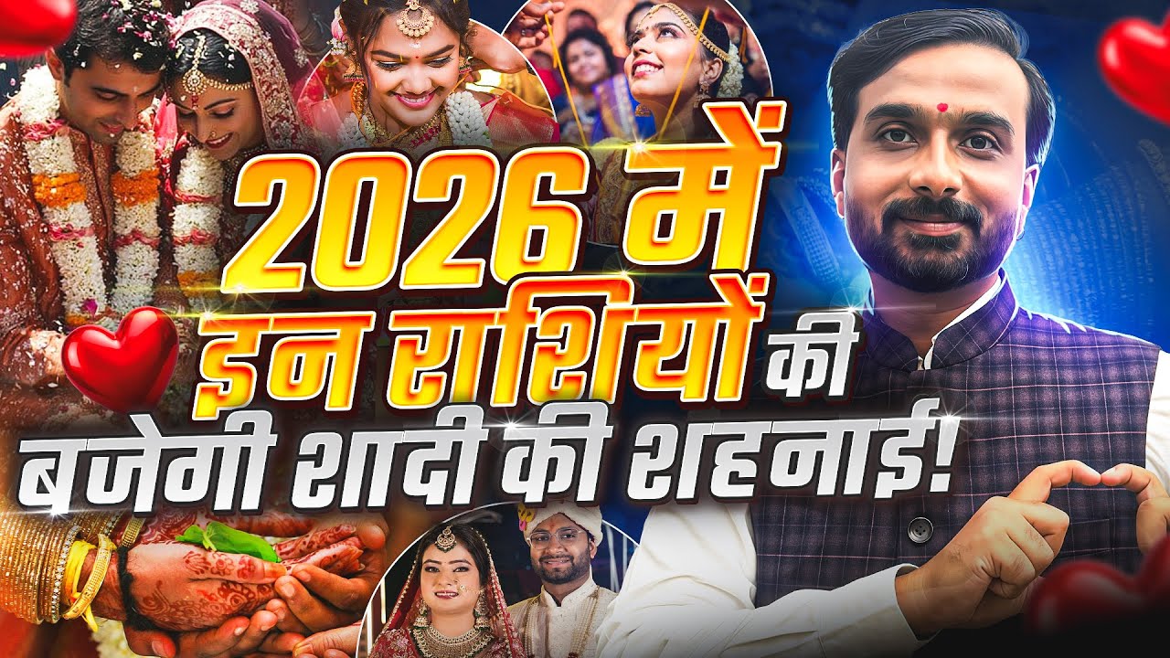 💖 2026 में शादी की खुशखबरी | इन राशियों की किस्मत खुलने वाली है 💍