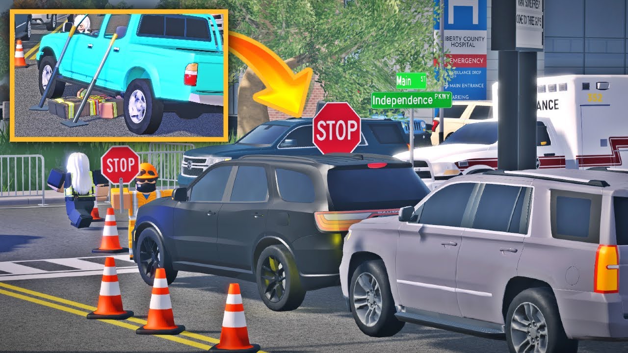 I Started a Construction Company Ep.6 - Massive Car Pile Up | ERLC Roleplay ROBLOX