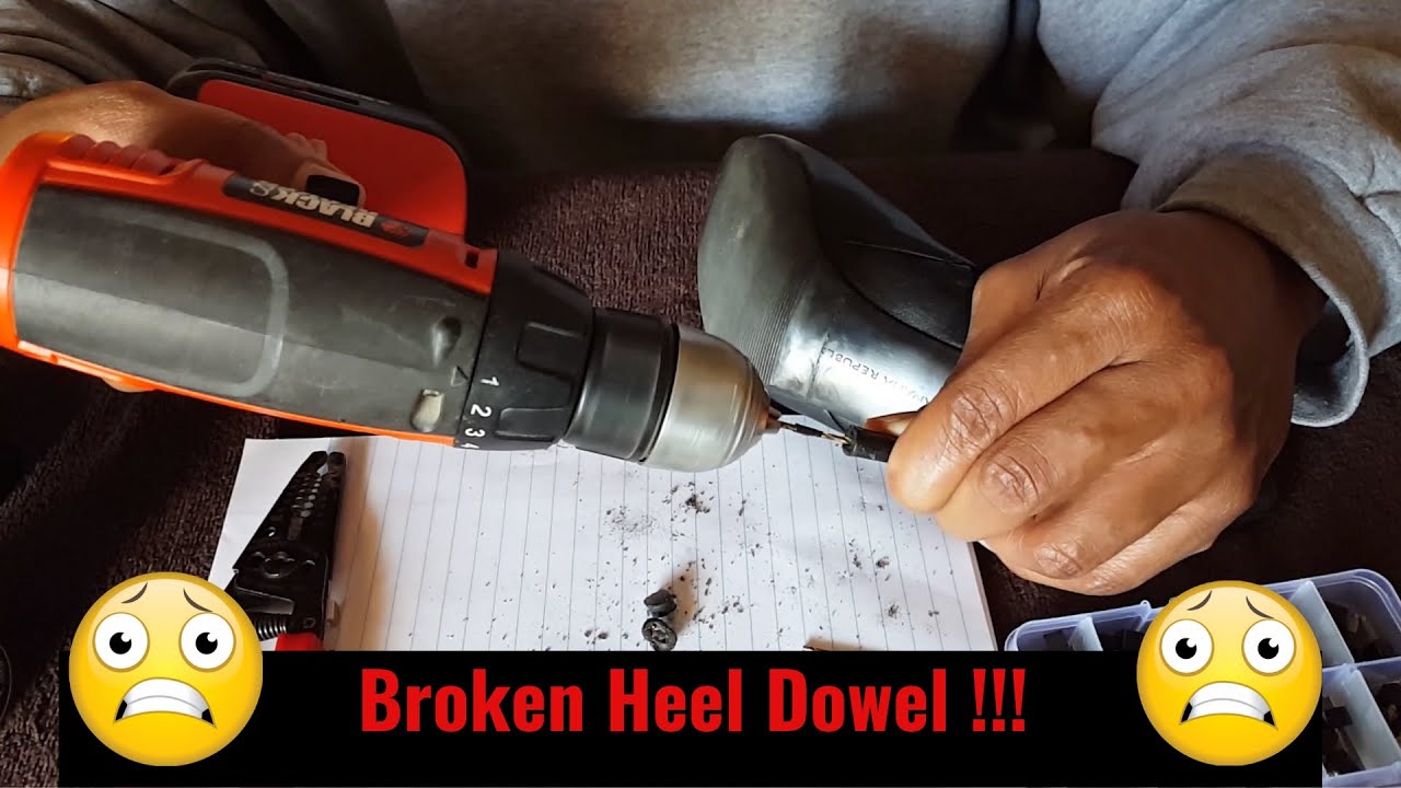 Remove broken heel dowel