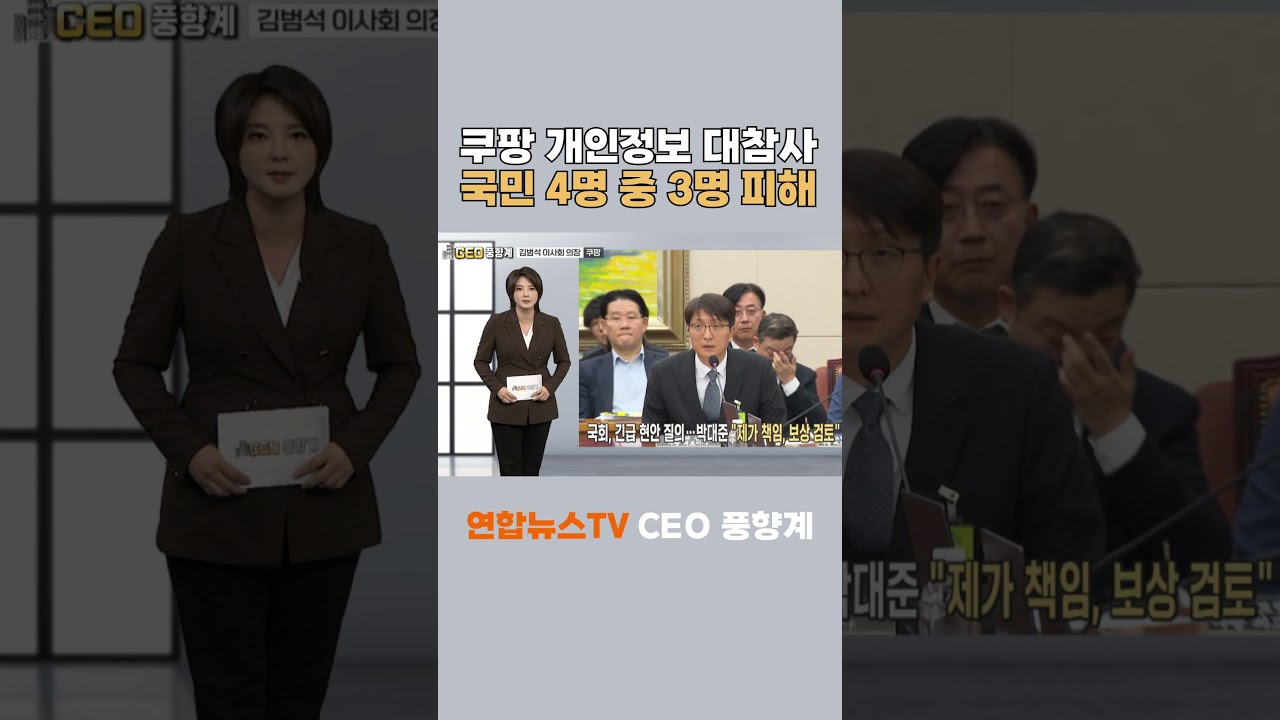 쿠팡 개인정보 대참사, 국민 4명 중 3명 피해 / 연합뉴스TV(YonhapnewsTV)