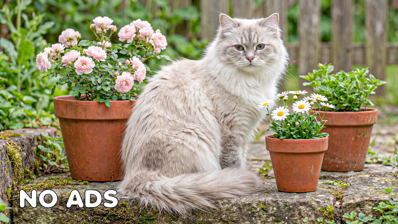 12 часов расслабляющей музыки для кошек 🐈 😻 Мелодии для спокойного сна с ТВ для кошек 🐾 Без рекламы