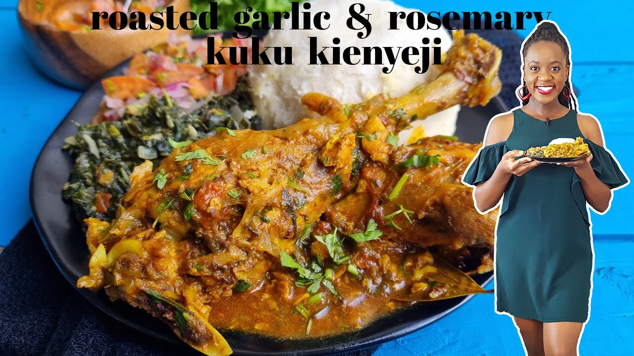 Жареный местный цыпленок с чесноком и розмарином | Кухня Калухи