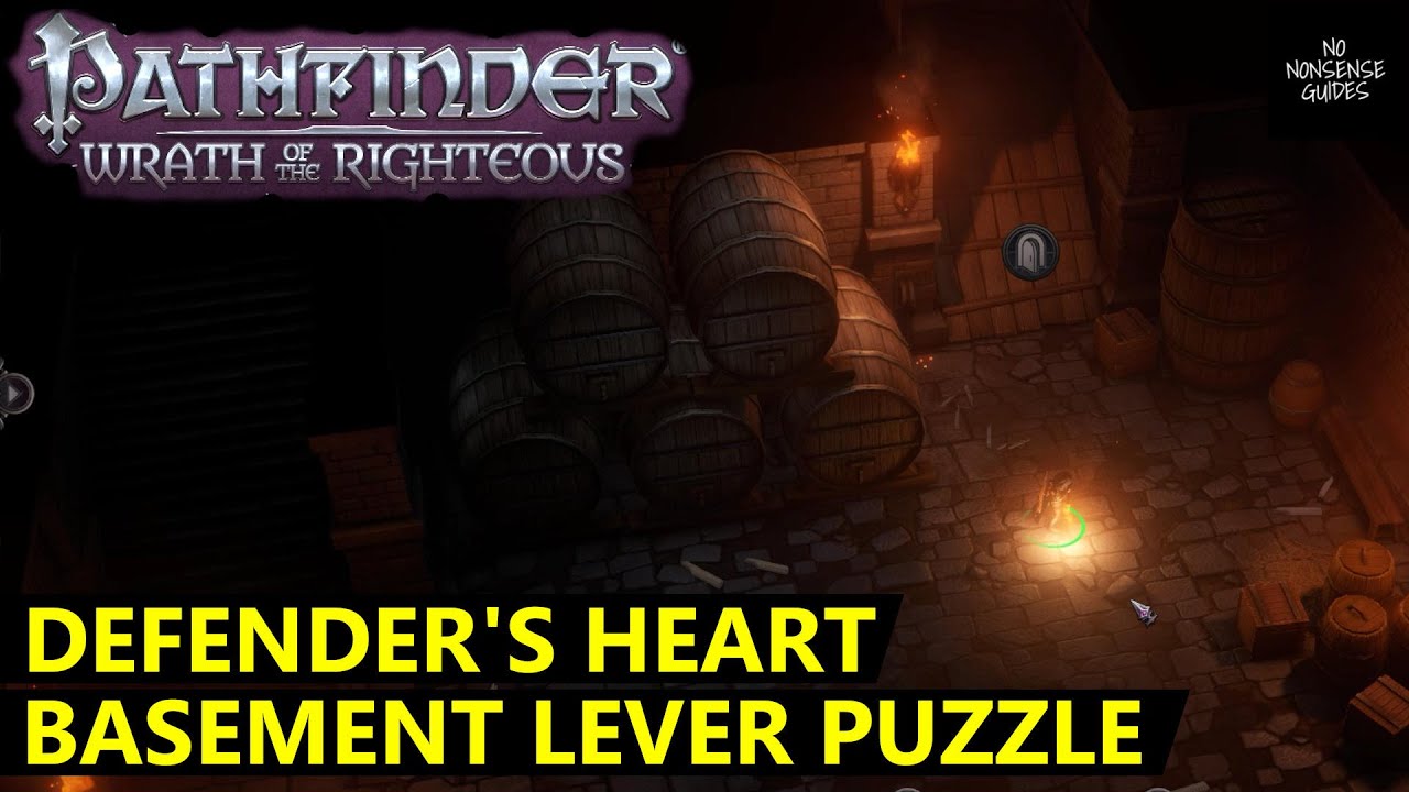 Pathfinder Wrath of The Righteous Defender's Heart Basement Lever Puzzle Solution - Tavern Puzzle