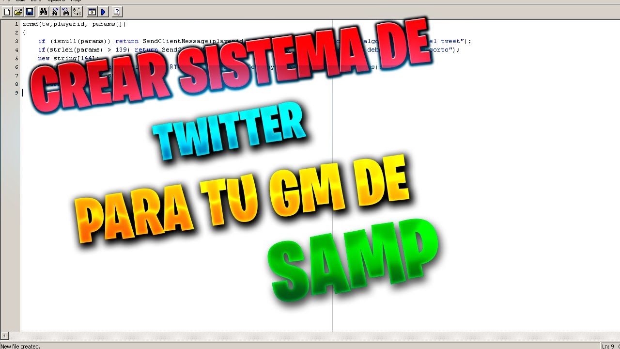 COMO CREAR SISTEMA DE TWITTER/CHAT GLOBAL | #1 TUTORIALES SCRIPTING SAMP |