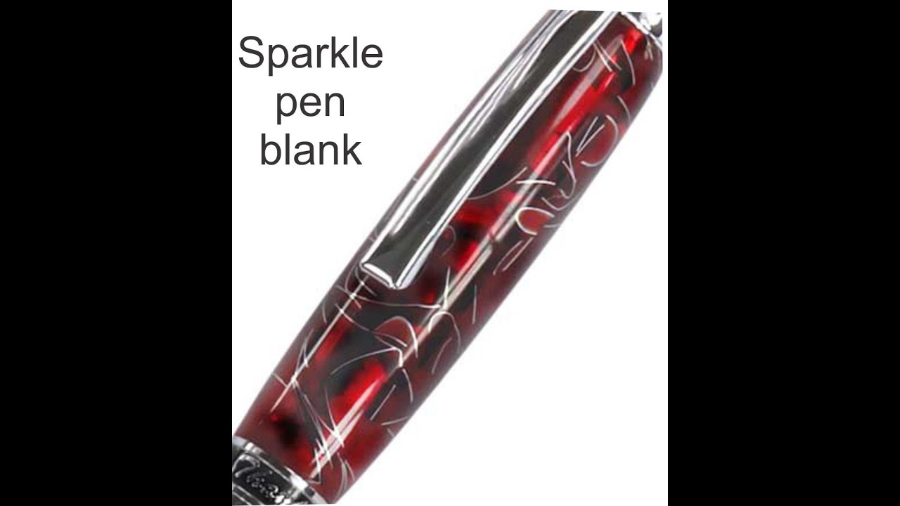 Pen blank with embedded metals from ExoticBlanks.com