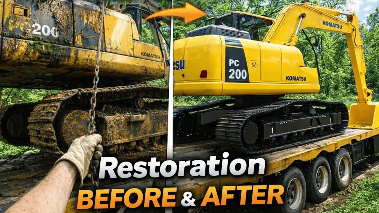 Komatsu PC200 Restoration | From Rusty Machine to Brand New Beast!