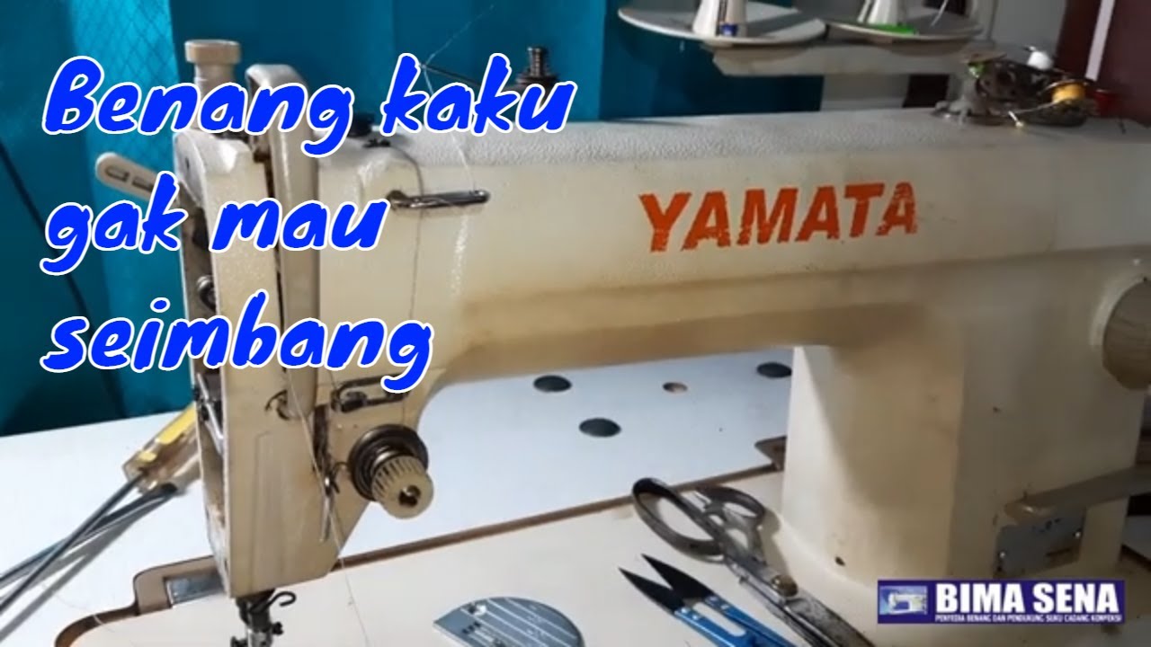 Jalan jahitan kaku, tegang sebelah . Benang atas bawah tidak seimbang seperti kendor bawah