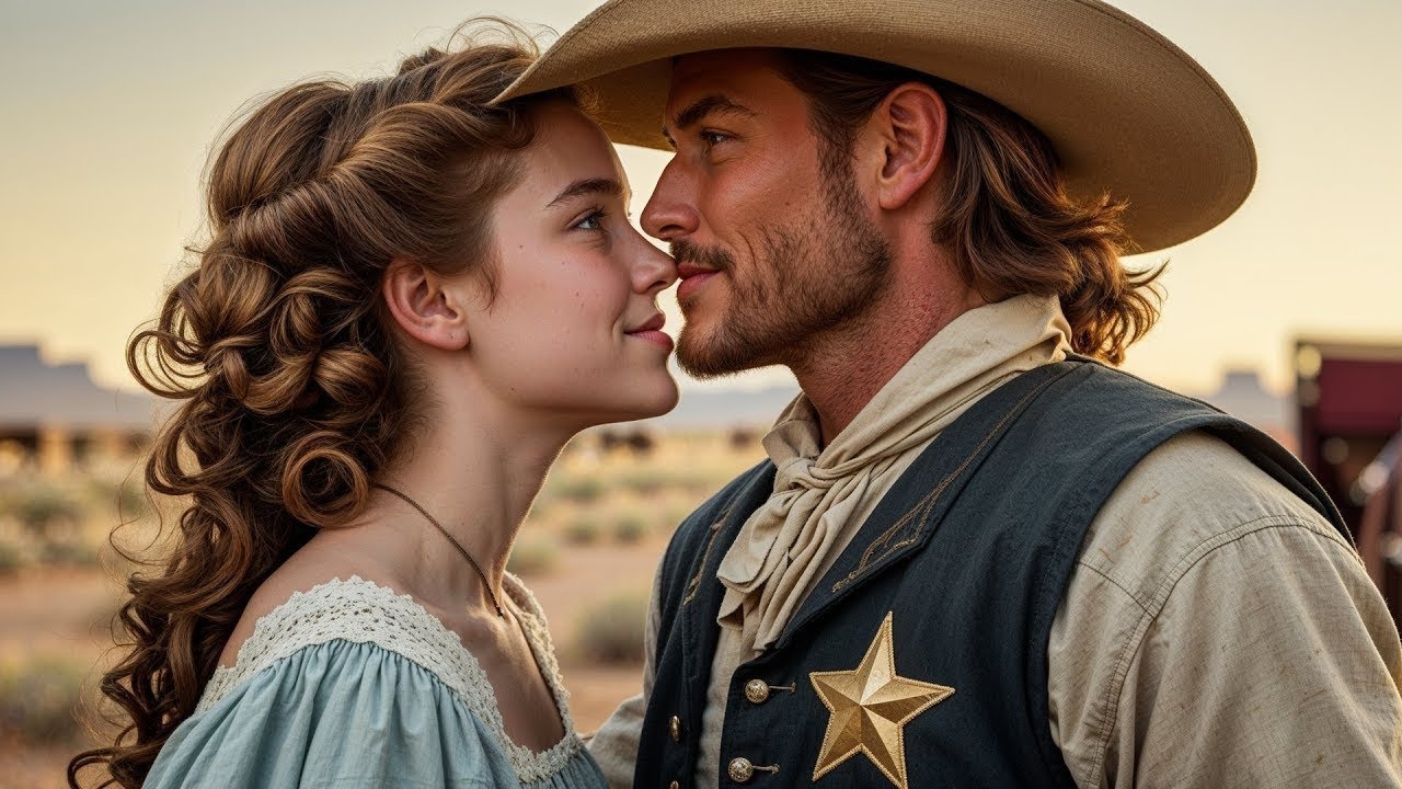 Su primer beso, entregado con temor. El vaquero: 