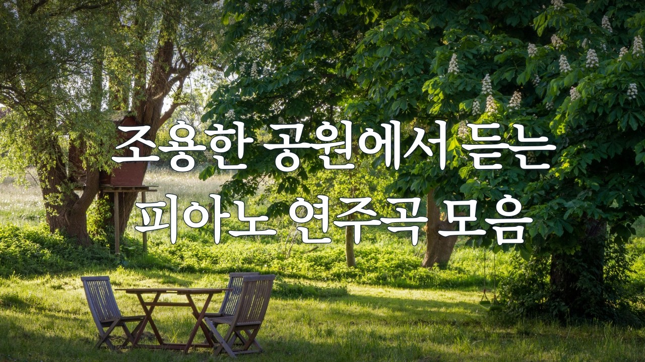 [Playlist] 조용한 공원에서 듣는 피아노 연주곡 모음 | 공부, 카페, 집중, 일, 힐링, 매장음악