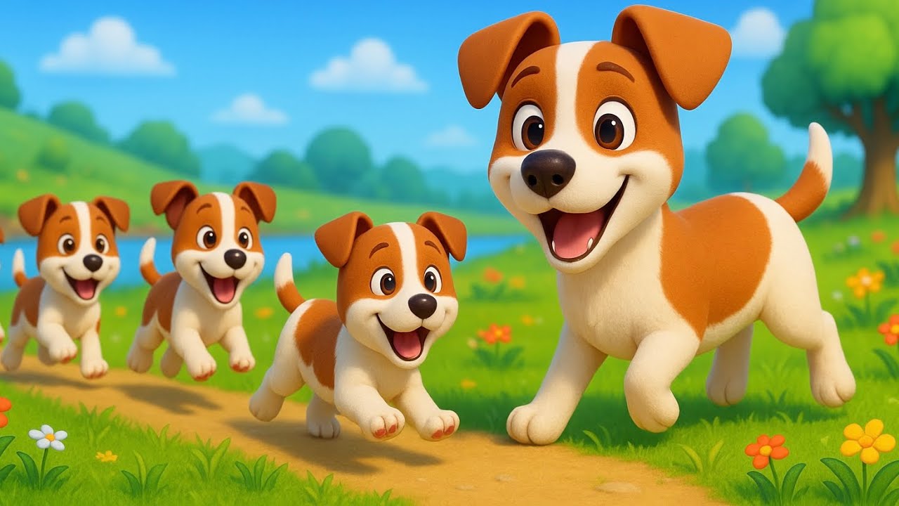 Little Dog Song | 3D Kids Song | Baby shark |Wheels on the Bus | #train #kids #reels  #nurseryrhymes